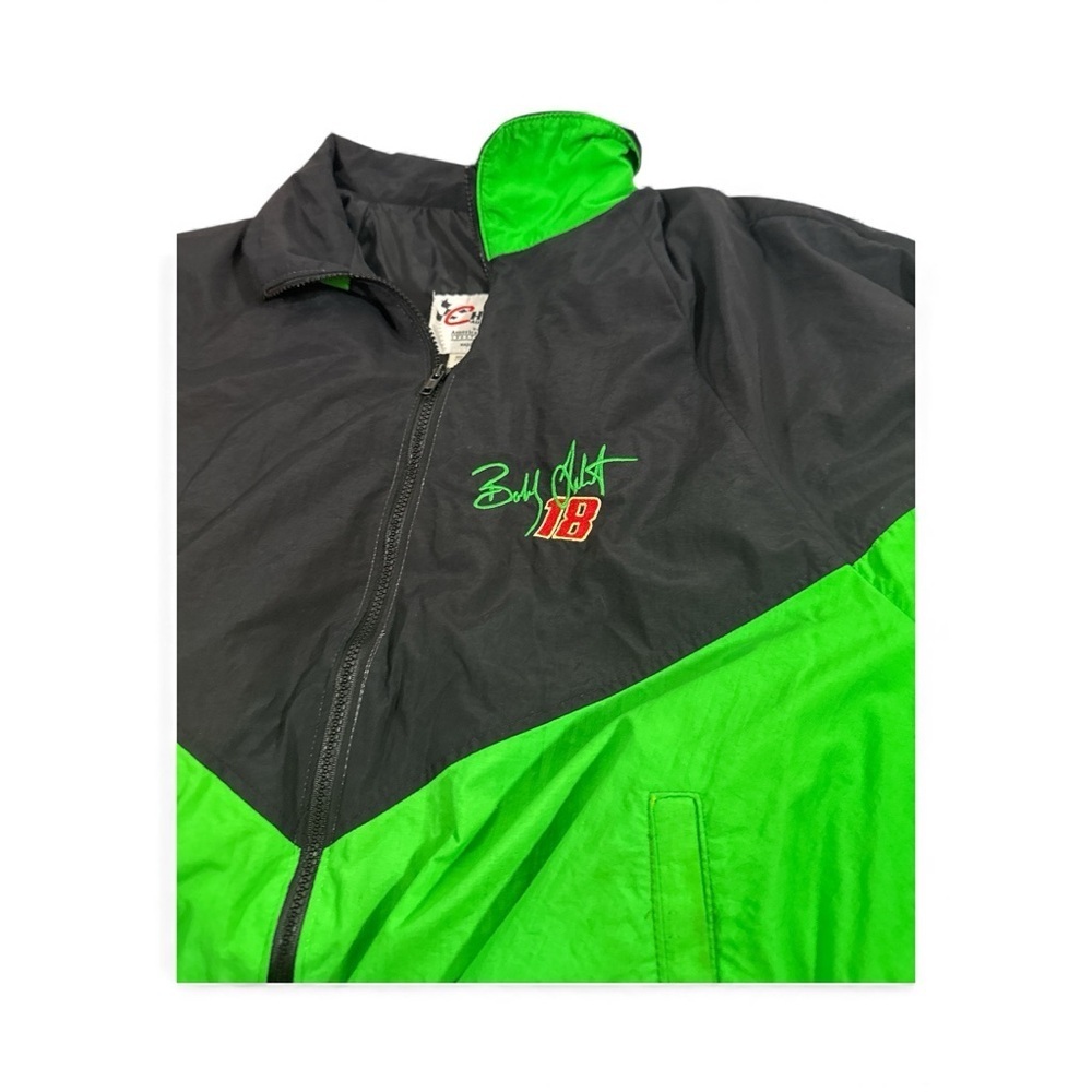 Joe Gibbs NASCAR Green And Black XLRacing Mens Jacket - Picture 3 of 13